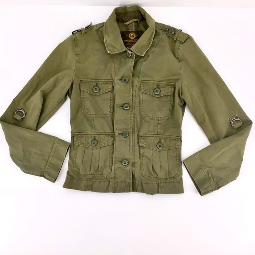 Lucky Brand Olive Green Jacket Utility Standard Issue Military Size XS